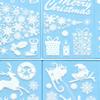 Christmas Window Stickers 9 Pieces Reusable Static Holiday Window Clings Christmas Decorations For Mirror Door Bathroom Bedroom