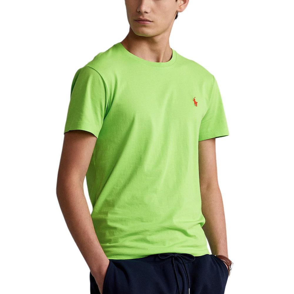 Polo Ralph Lauren T-shirt casual a maniche corte tinta unita Uomo Top Verde 710671438-215