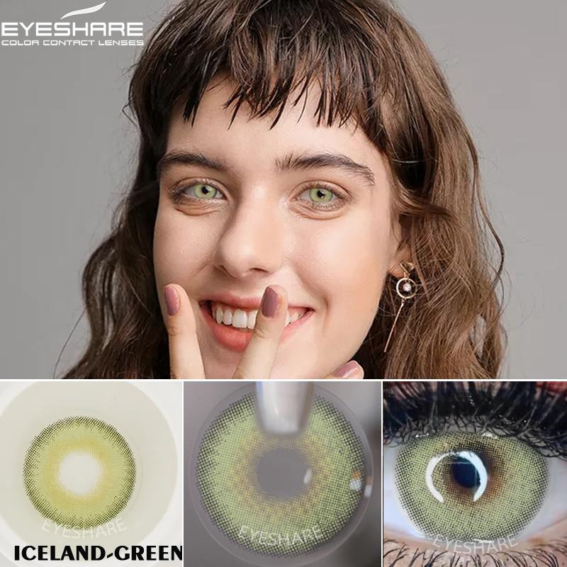 EYEHSARE Color Contact Lenses For Eyes 2pcs Natural Colored Lens Blue Pink Beauty Contact Lenses Eye Yearly Cosmetic Color Lens