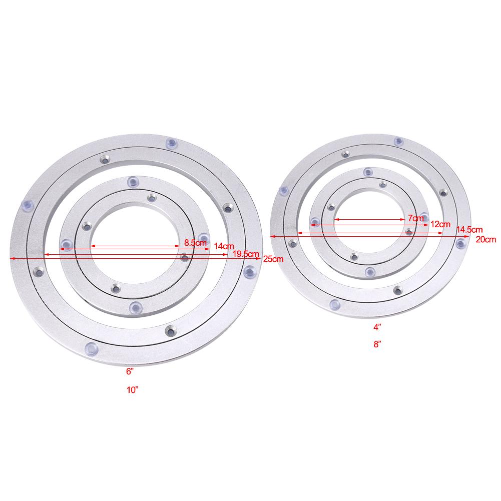 4in-10in Aluminium Alloy Rotating Bearing Plate Turntable Round Dining Table Round Rotating Bearing Plate Ball Bearing Plates