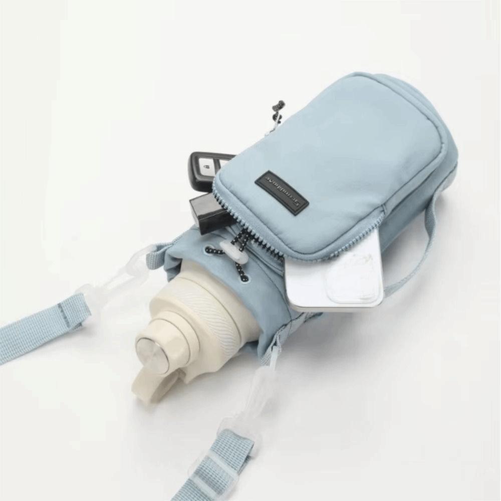 Verstellbarer Schultergurt Crossbody Wasserflaschentasche Universelle Abdeckung Wasserflaschenhalter Unisex