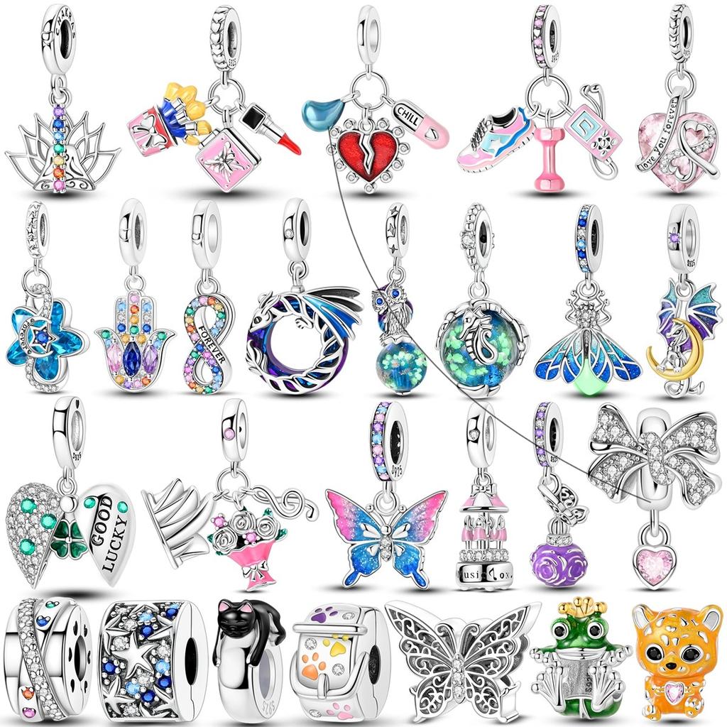 New Copper Charm Bead Charms Bead Cute Pets Dangle Luminous Firefly Ball Pendant Compatible With Bracelets Necklaces Do It Yourself Jewellery