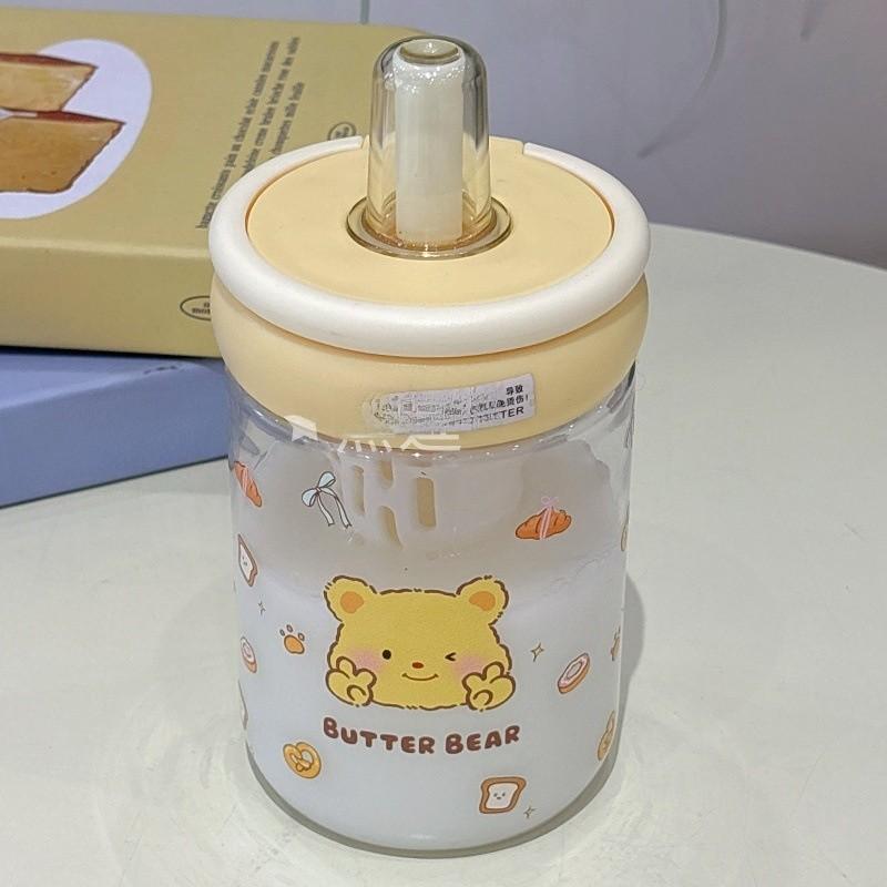 Cute Bear Plastic Water Bottle For Kids With Large Capacity And Leakproof Lid