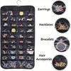 Large Capacity Jewelry Storage Bag Foldable Jewelry Display Holder Hanging Storage Bag  Home Use