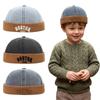 Verstellbare Kinder Melon Beanie mit Buchstabenstickerei Eimerhut für Kleinkind Junge Mädchen