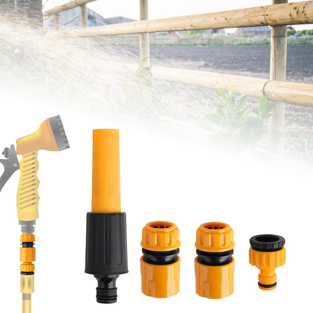 Garden Hose Connector Kit Tap Adapter Double Male Snap Seal Ring for Home Garden Outdoor Repair Routine Maintenance