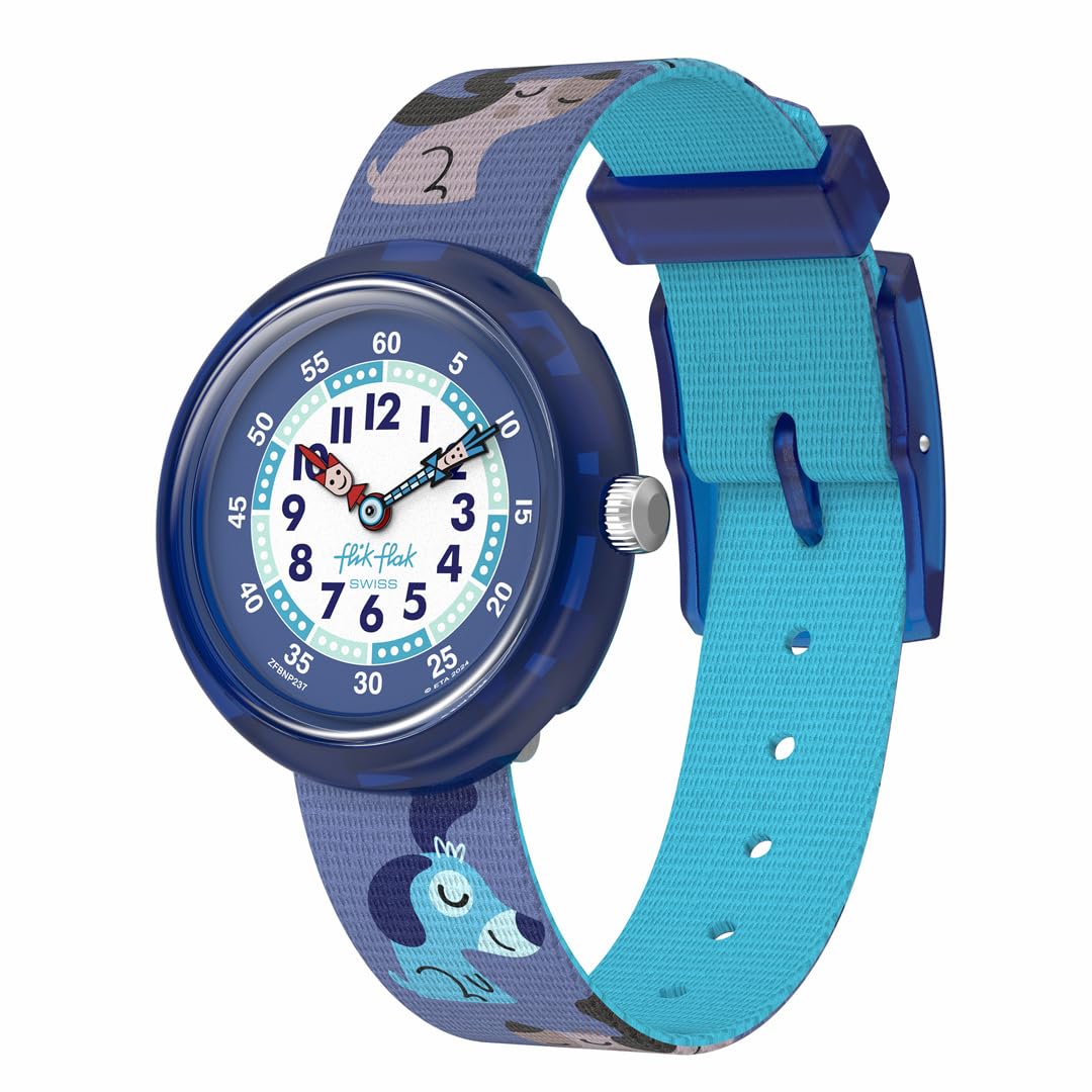 

Наручные часы Swatch Flik Flak CUTIE PUPPY FBNP237 для мальчиков, синие