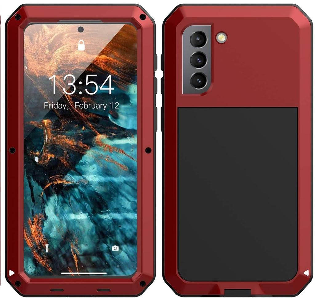 Funda para Samsung S26 S25 Edge S24 S23 S22 Plus S21 S20 Ultra Cubierta de Protección Completa Armadura Resistente a Golpes Funda Metálica de Aluminio