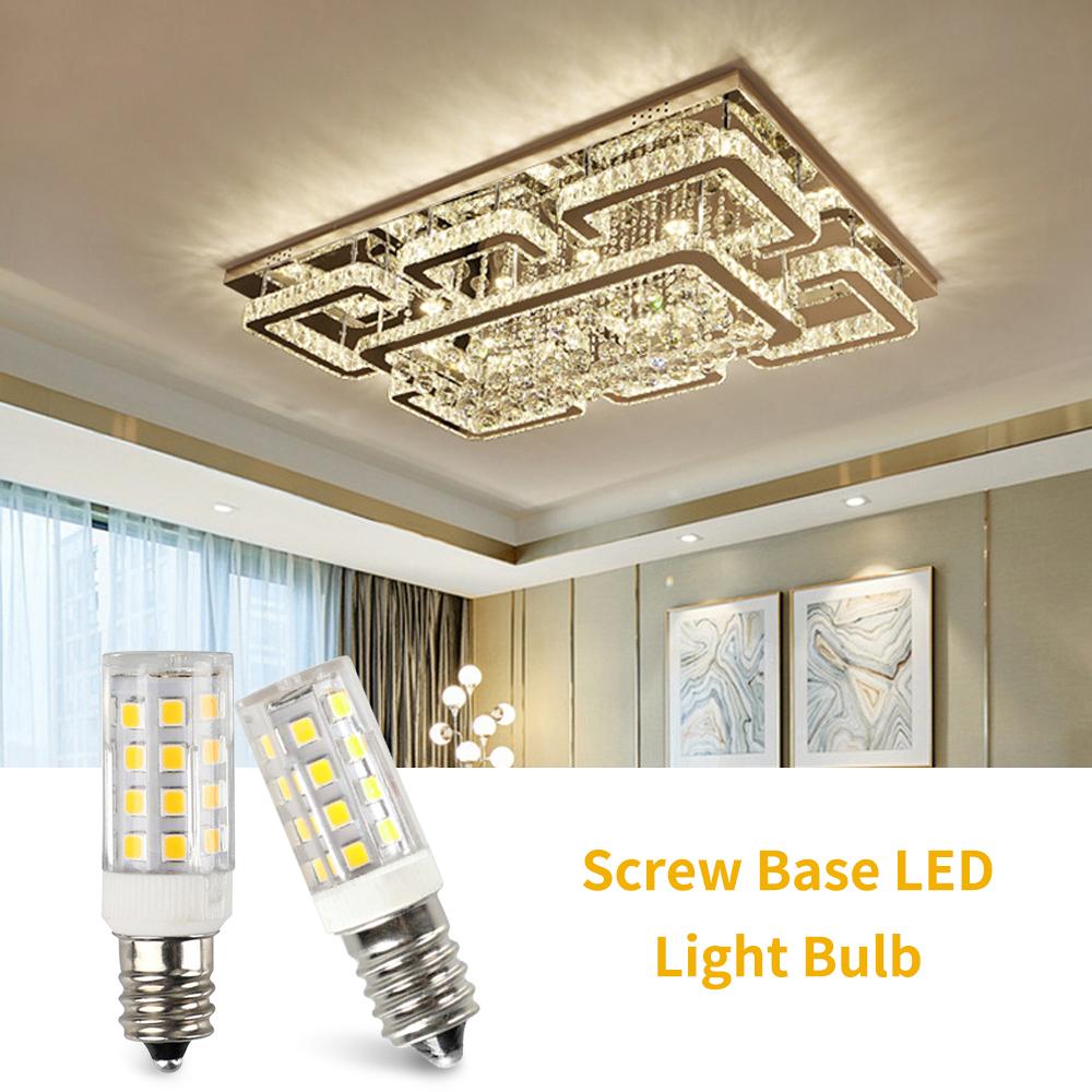 Ceramic 4W E12 LEDs Light Bulbs AC220V Fridge Screw Base Refrigerator Kitchen Hall LEDs Bulbs Non-flicker Corn Light Bulbs