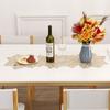 PVC Table Flag Long Style Solid Color Bronzing Table Runner Burlap Creative Irregular Flowers Nordic Light Luxury Decoration