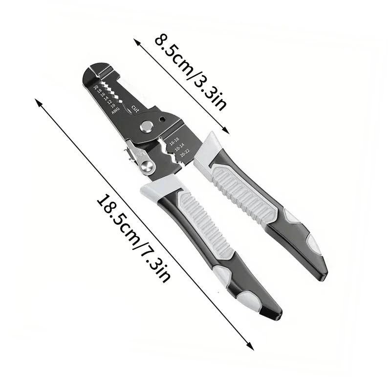 

25в1 плоскогубцы для электрика, многофункциональные плоскогубцы для зачистки проводов, инструменты для обжима клемм для обрезки проводов, разделения проводов, разрыва
