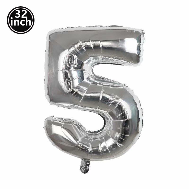 Multi Color Large Numbers 1 Balloon 32Inch 1 2 3 4 5 6 7 8 9 Birthday Ball Red Digit Bachelorette Balloons Figure Golob Balloons