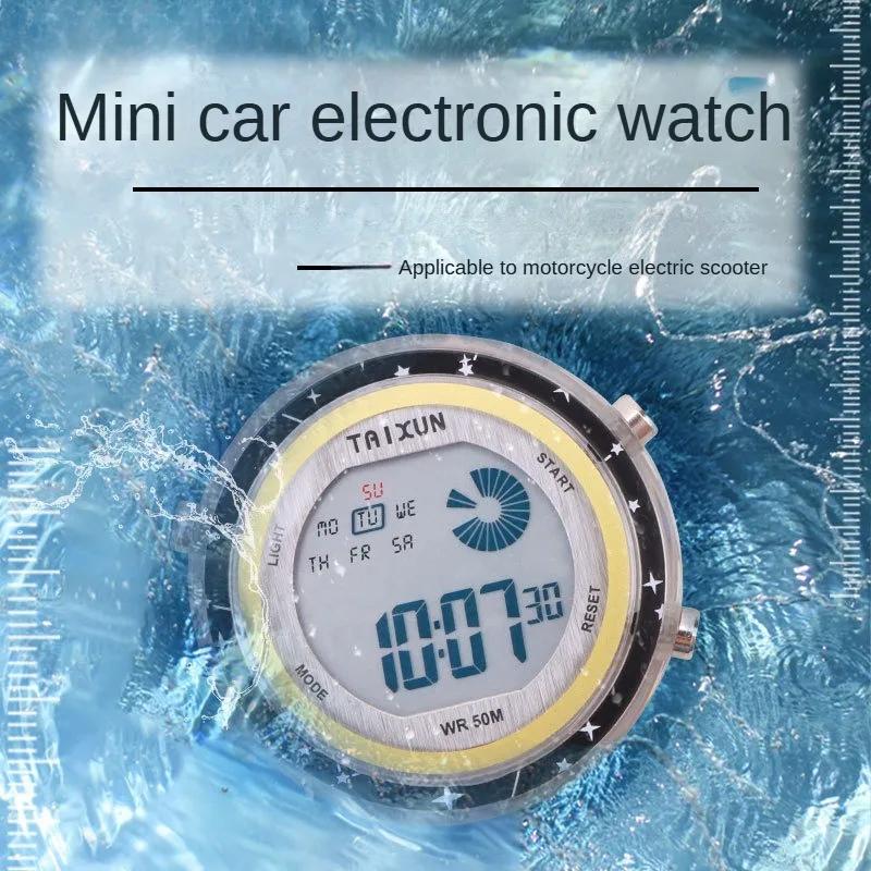 Motorcycle Bike Clock Universal Waterproof Bike Handlebar Clock Mount Watch Stainless Steel Luminous Clock Motorcycle Accessorie