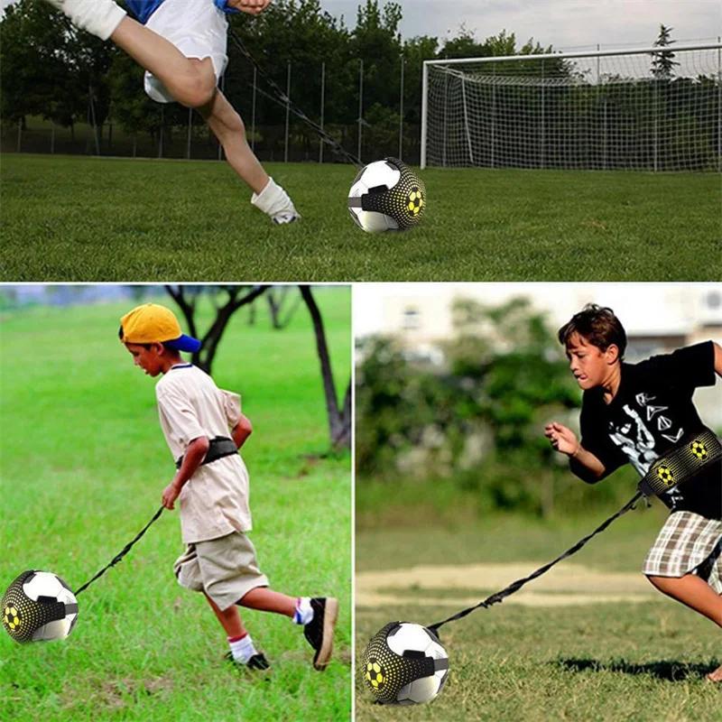 Swing Elastic Football Training Ball Outdoor Sports Toy Physical Exercise Straps Personal Skills Practice Auxiliary Package For