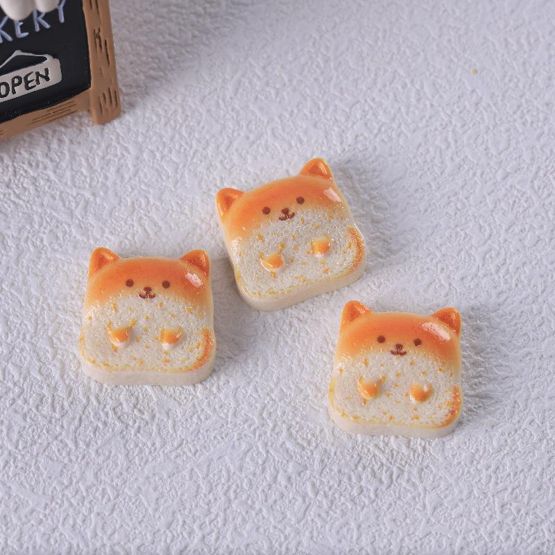 

Милые мультяшные игровые украшения с едой: Брелок для кукольного домика в виде щенка, гамбургера, креветки, хвоста, аксессуары из смолы