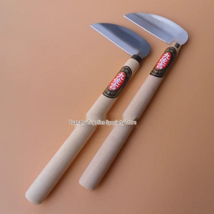 Kuzokichi Japanese Stainless Steel 120 Weeding Sickle - All-Steel Gardening Tool for Grass Cutting