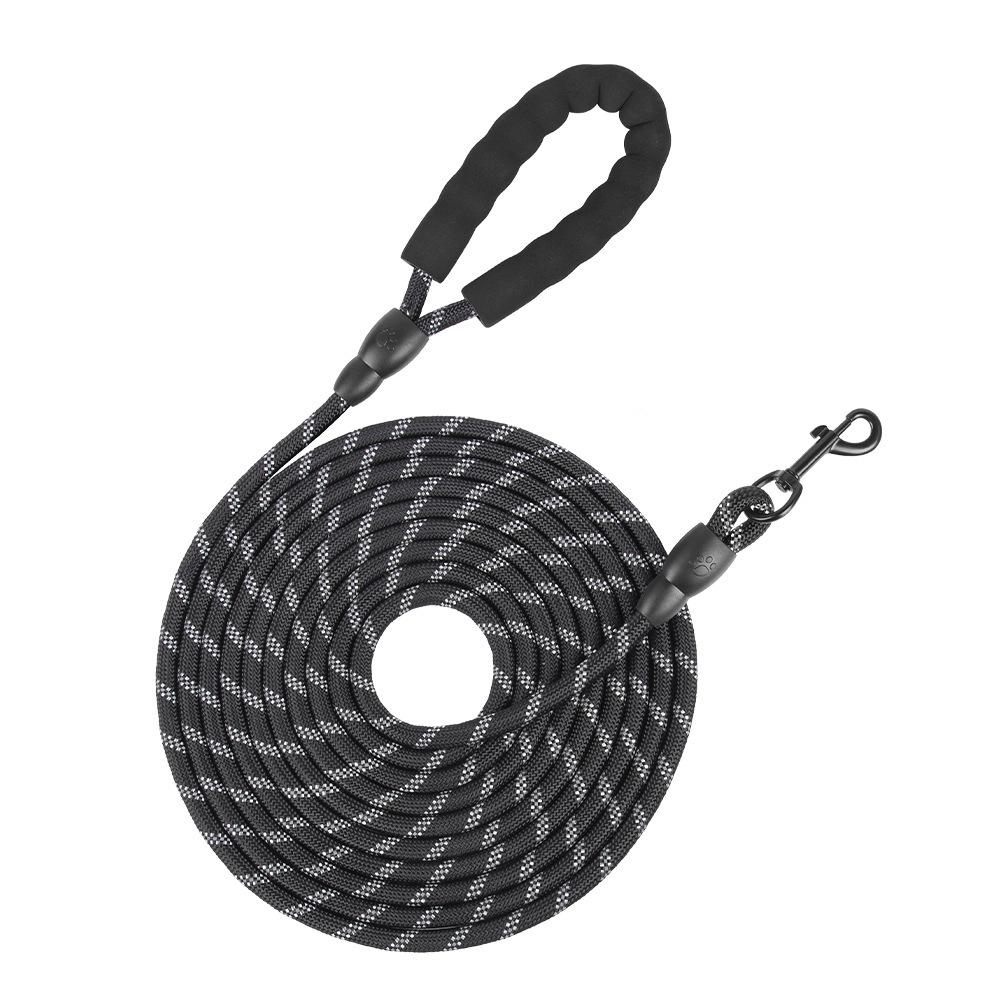 

Reflective Nylon Dog Leash Extension for Medium to Large Dogs - Anti-Pull, Outdoor Walking & Tracking Rope 5m чёрный