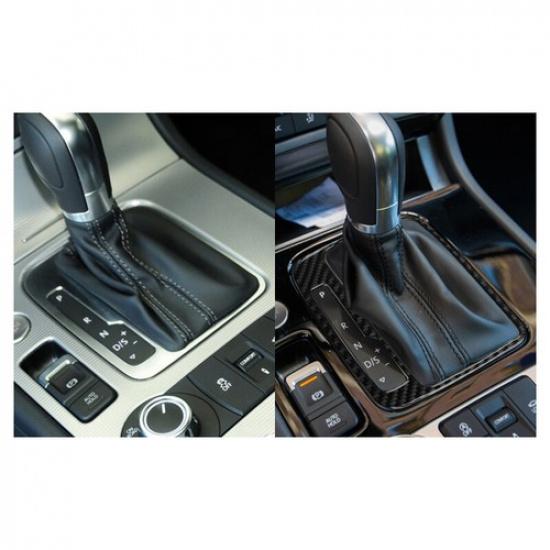 Carbon Fiber Center Automatic Gear Shift Bottom Sticker For VW Touareg 11-18