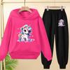 Kids Clothes Cute Unicorn Print Hoodie Sportswear Coat+Pants 2P Boy Girl Toddler 3-12Y Leisure Top Fashion Sunshine Charming Set