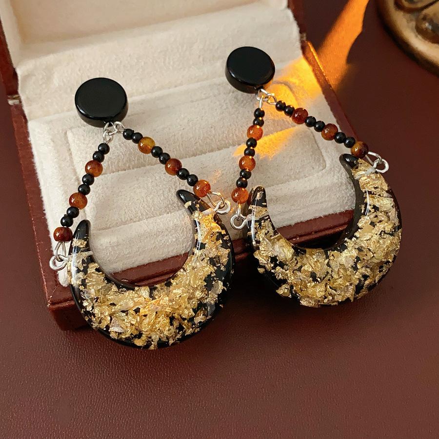 Винтажные серебряные многослойные серьги-подвески с цветочным узором - Высококлассный ретро-дворцовый стиль