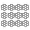12lots Hexagonal Clear Surfs Tractions Pad Semi Clear Deck Pad for Surfboards Crafts Surfing Accessories