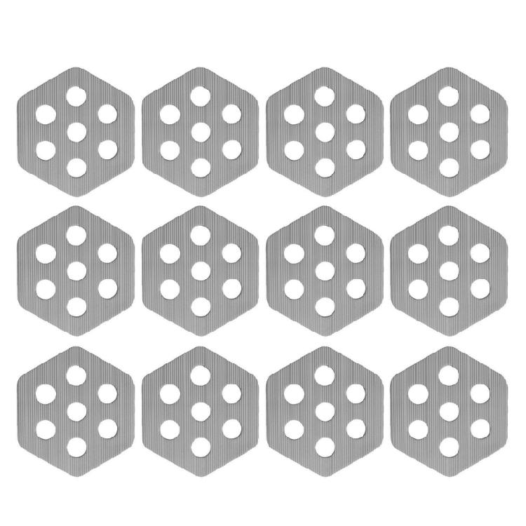 12lots Hexagonal Clear Surfs Tractions Pad Semi Clear Deck Pad for Surfboards Crafts Surfing Accessories