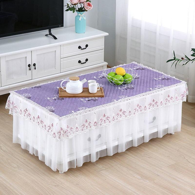 Living Room Coffee Table Table Cloth Coffee Table Cover All-inclusive Table Cloth Waterproof and Oil-proof Rectangular Coffee Table Mat
