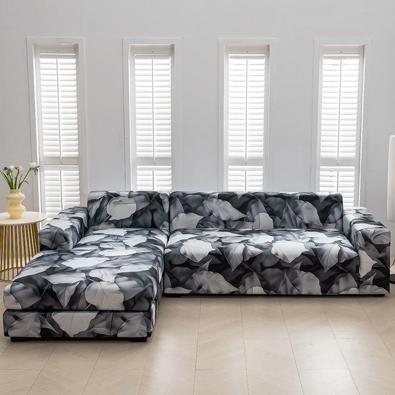 

L Shape 2Pcs Sofa Cover Elastic Spandex Stretch Sofa Covers Couch Cover For L-Shape Sofa Universal Washable Sofa Cover Non-Slip 2seater and 3seater