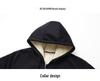 Men's European-Style Lambskin Hooded Cardigan - Autumn/Winter Casual Jacket Sweater