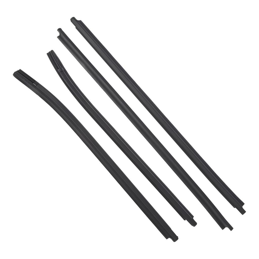 4PCS Window Moulding Trims Rubber 68161 0K010 Replacement for Toyota Hilux SR5 VIGO MK6 PICKUP 2005 to 2015