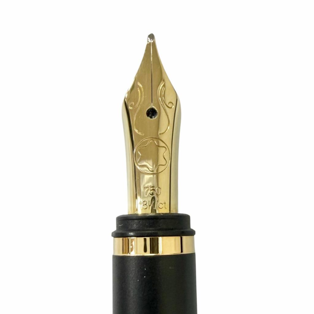 Excellent MONTBLANC fountain pen Noblesse Cap type black 18K mens Used