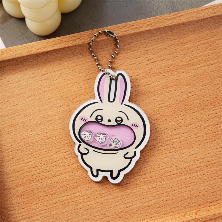 Internet Celebrity Cartoon Giiykawaii Big Mouth Acrylic Keychain - Cute Schoolbag Pendant