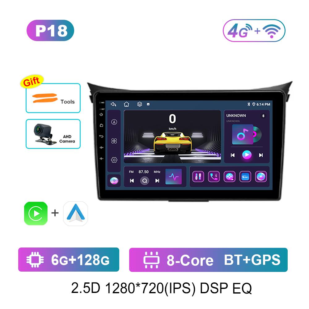 Android System 9 '' for Hyundai I30 II 2 GD 2011 - 2017Car Video Multimedia Player DSP Stereo 4G IPS Screen Navigation GPS WiFi