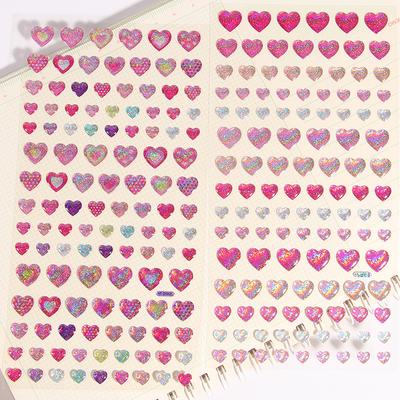 Adesivo de estrela de amor de cristal 3D brilhante adesivo tridimensional telefone caderno diário faça você mesmo decorativo scrapbook adesivo menina presente