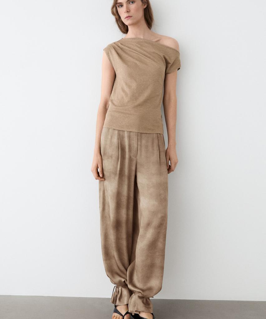 Masimodutti Tie Hemline Fluid Pants