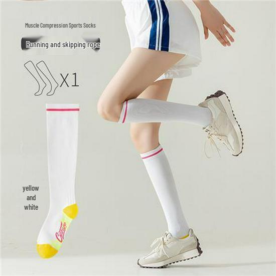 Damen Professionelle Überknie Sport-Socken für Fitness, Laufen und Seilspringen