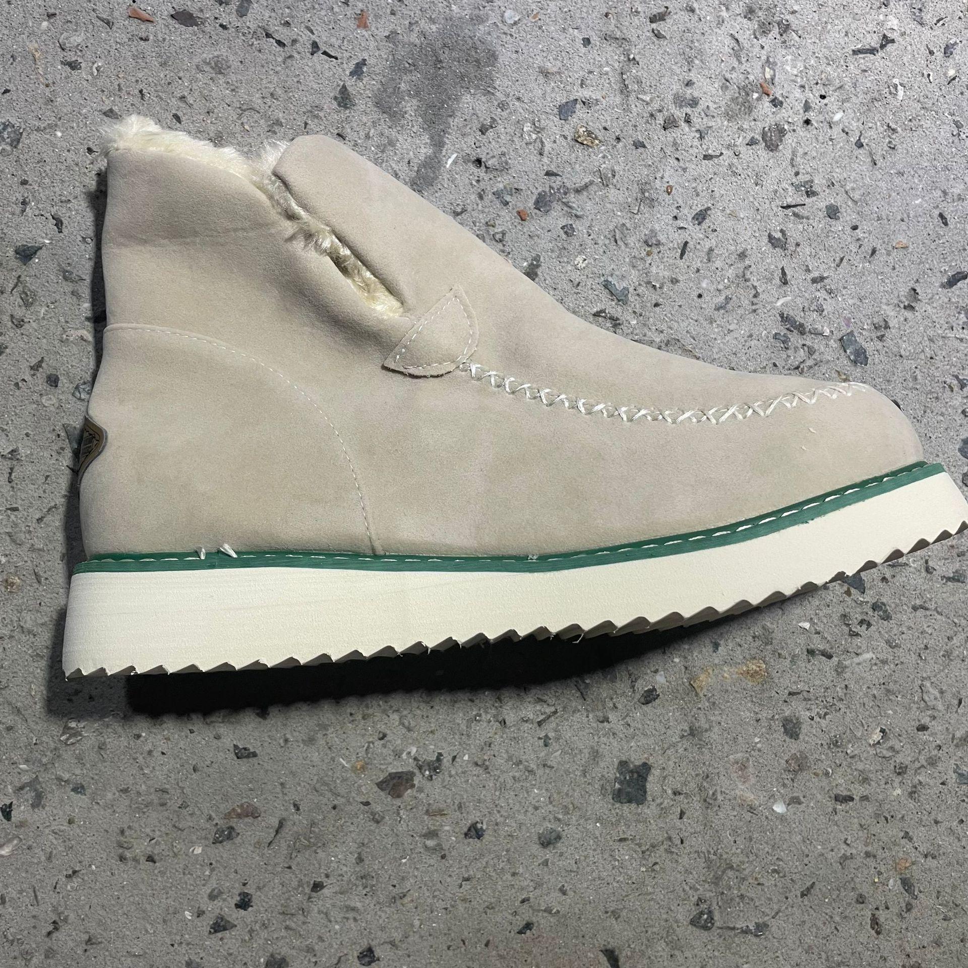 

Женские короткие хлопковые ботинки больших размеров, повседневные, флисовые, меховые, на толстой подошве, низкие зимние ботинки, размер 35-43 40 бежевый