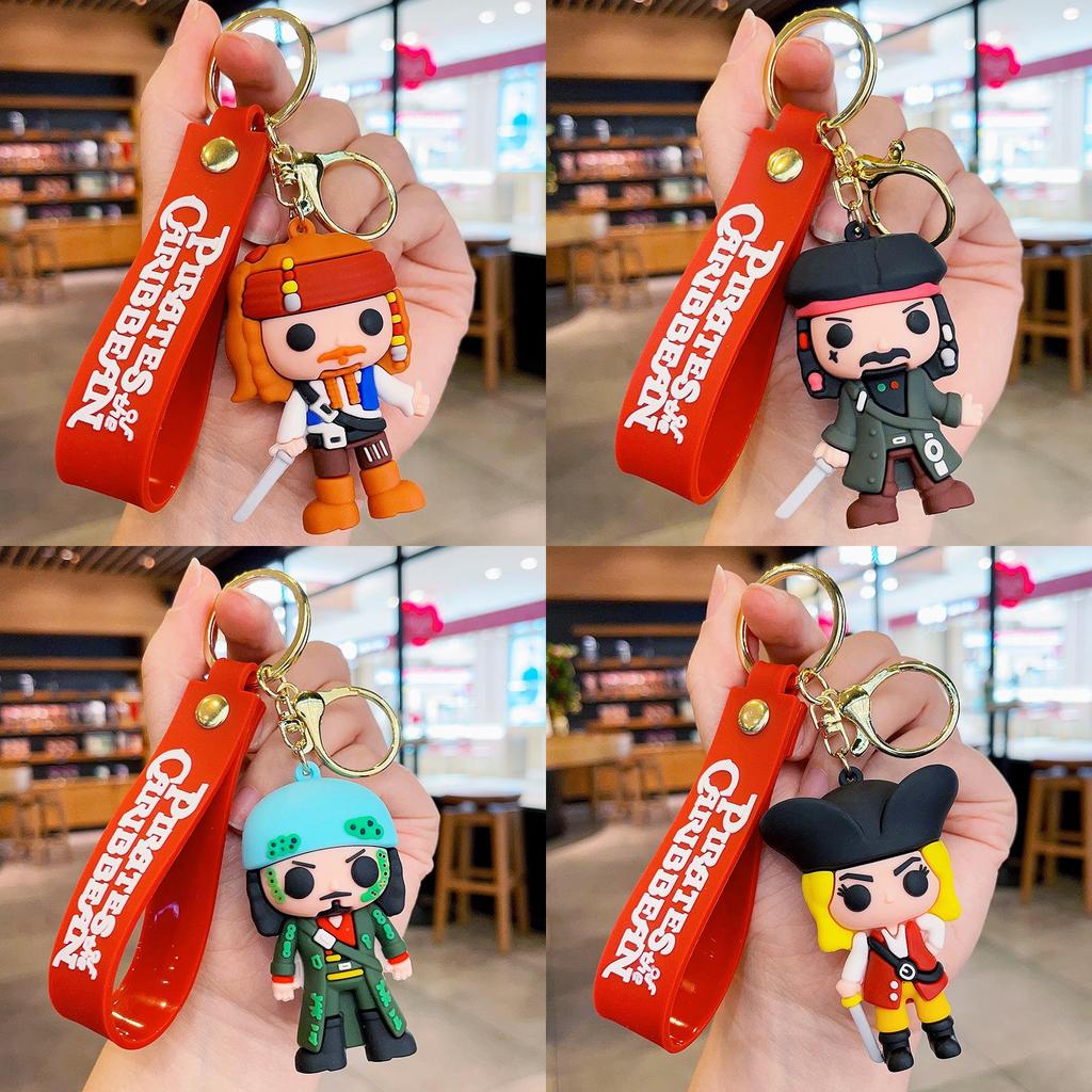 Cute Pirate Captain Keychain Figurine Decorative Accessory For Bags And Keys