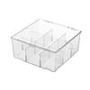 Transparent Large-Capacity Game Card and Cable Organizer with Removable Dividers
