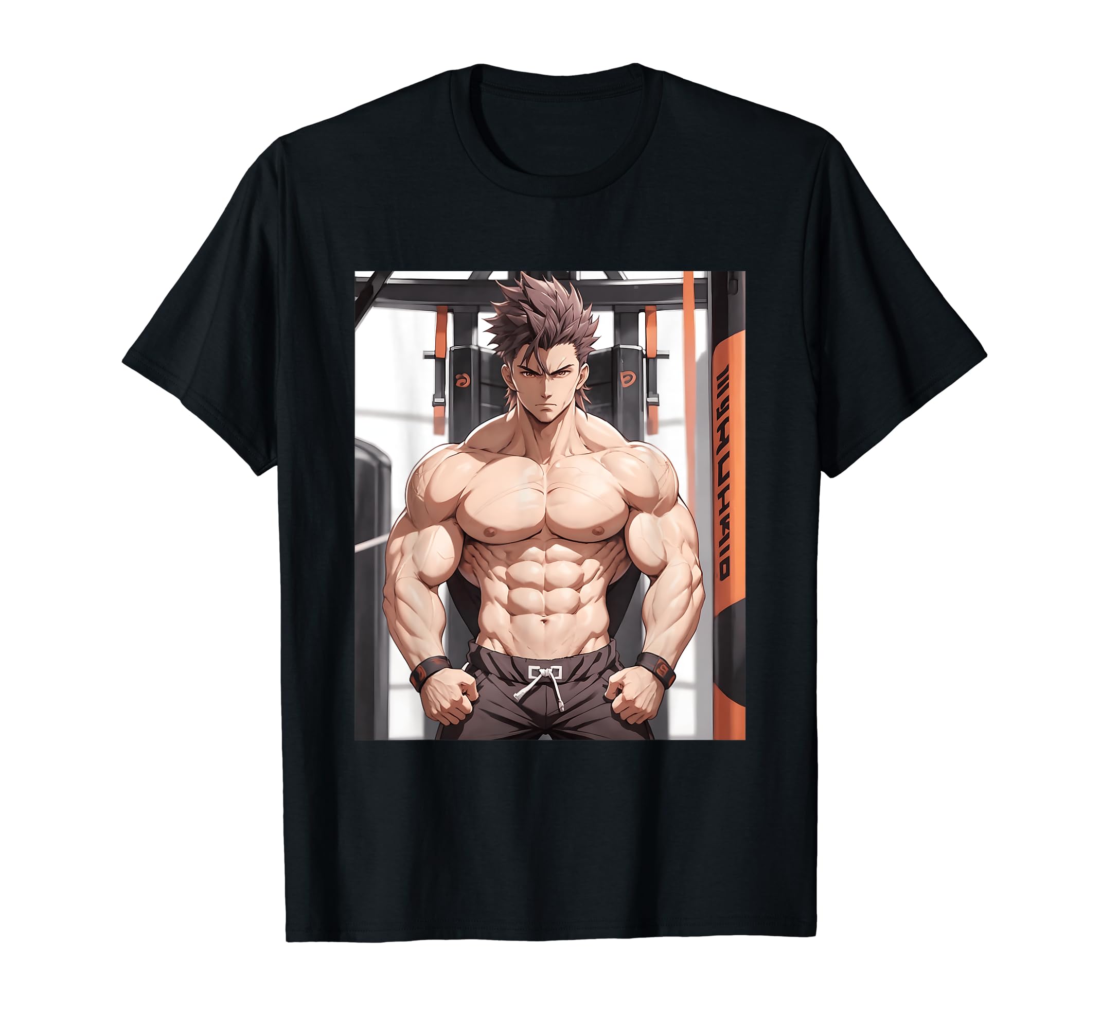 

Motivation Print Anime, Gym, Workout, Manga, Japanese, T-Shirt чорний