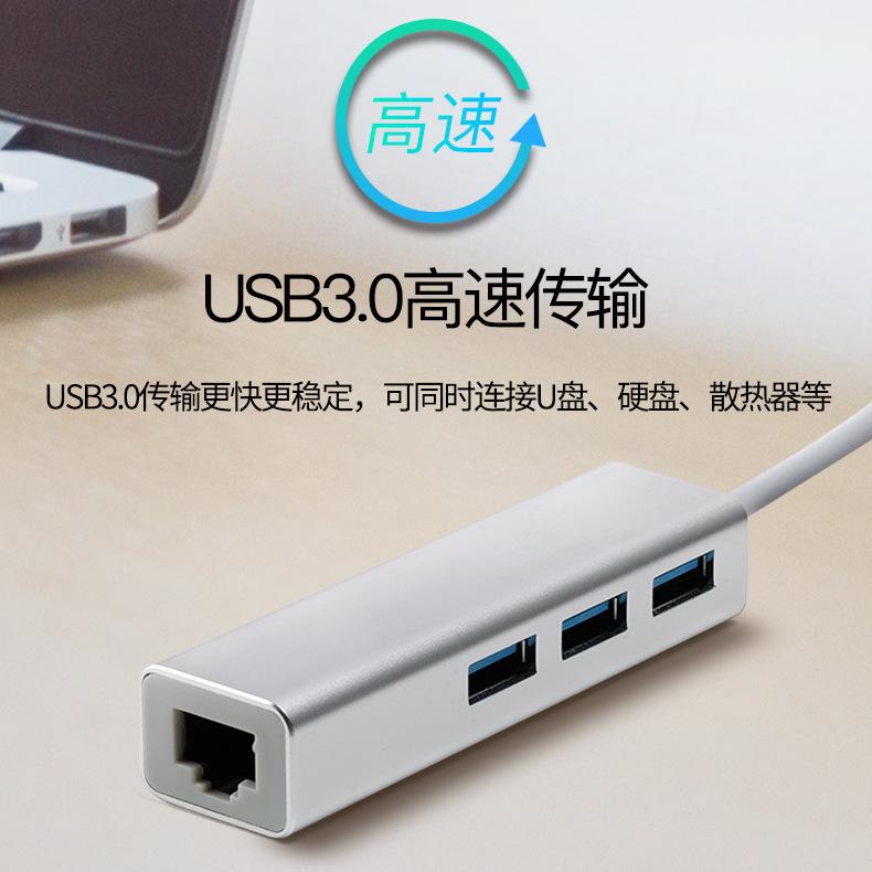 

USB-кабель-конвертер 3.0HUB, проводная гигабитная сетевая карта, USB-C в сетевой порт rj45, концентратор без драйверов