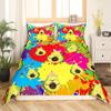 Avokado Dynetrekk sett for barn Kawaii Sengesett Cute Fruits Dynetrekk Twin Size Tropical Botanical Cartoon Quilt Cover