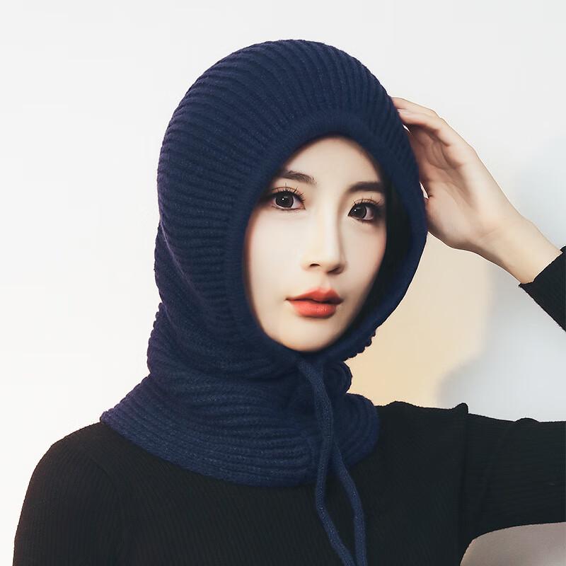 ZHENYUEQI Зимняя Балаклава Вязаный Капюшон Шарф One Size