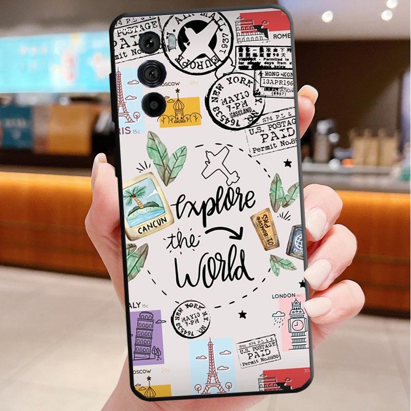 Cute Airplane Phone Case For Motorola Edge 60 50 40 Pro 60 50 40 30 Ultra Neo Fusion Moto G Play G Stylus G Carcasas