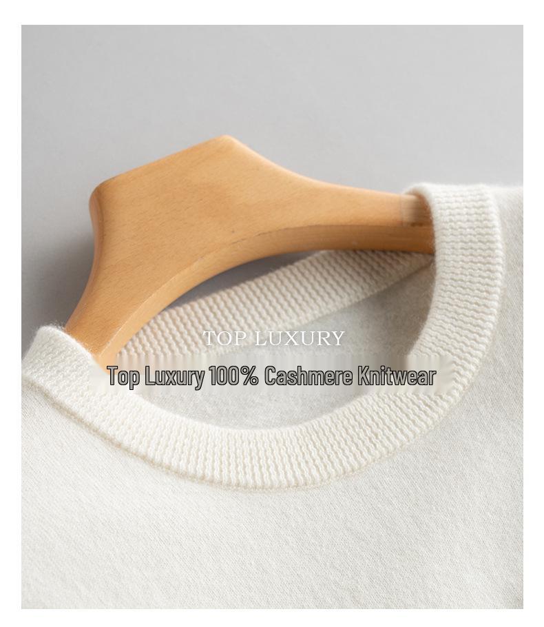Women's 100% Cashmere Half-High Collar Loose Fit Sweater - Autumn/Winter Collection