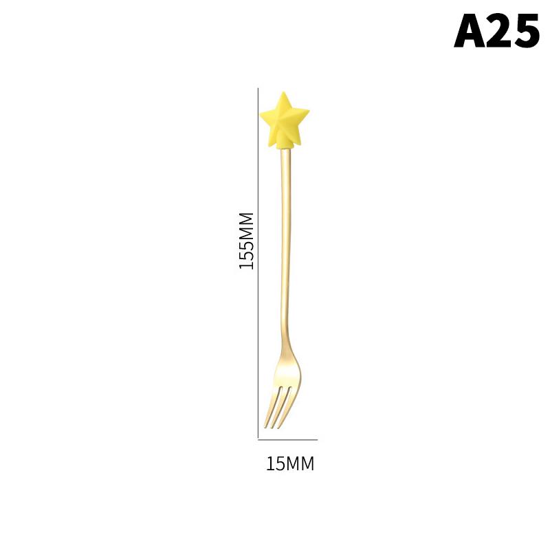 1/2/4/6 szt. Łyżka ze stali nierdzewnej Łyżeczka do deseru Świątecznego Widelczyk do ciasta Kreskówkowy choinka łoś Łyżka widelec Świąteczne pudełko prezentowe