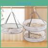 Foldable Clothes Drying Basket With Multisize Mesh For Indoor Laundry Storage
