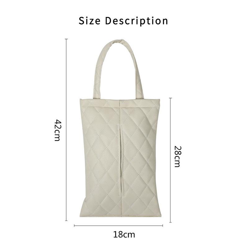 Fashion Bowknot Leather Car Tissue Boxes Cute Auto Seat Back Tissue Bag Organizer Car Decoration Auto Interior Storage Bag
