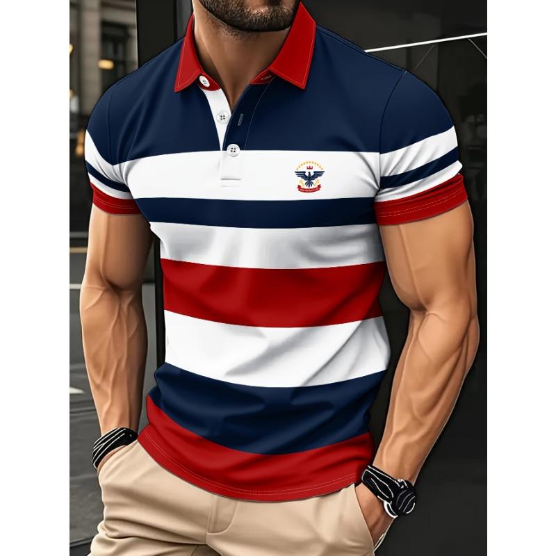 2026 Summer Men's Polo Shirt - 3D Printed Design Breathable Lightweight Stylish and Fashionable Outdoor Men's Clothing