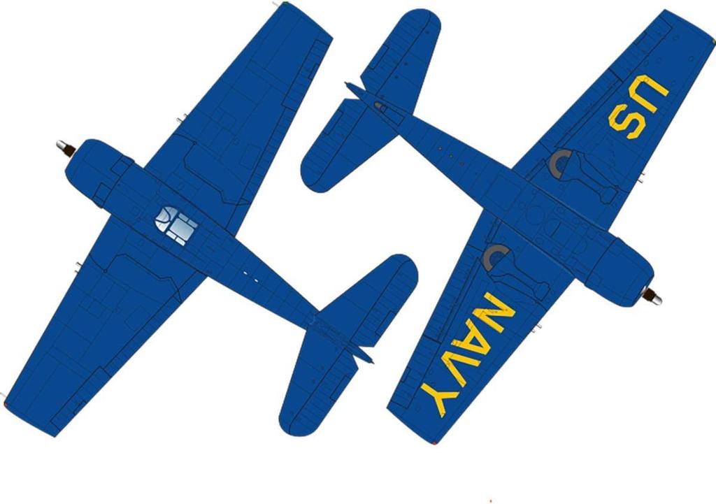 PLATZ US Navy Hellcat Blue Angels Set Plastic Model 1/144 F6F-5 2-piece PDR-26